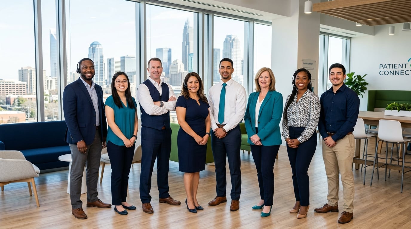 The FPE team in their modern Charlotte office